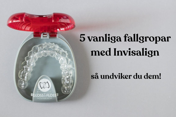Osynlig Invisalign-skena hålls i handen – 5 vanliga fallgropar med Invisalign. Artikel fråm Gloss 6 Floss Dental Care i Stockholm.