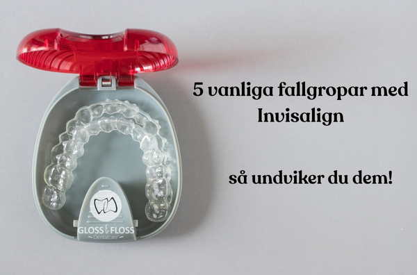 Osynlig Invisalign-skena hålls i handen – 5 vanliga fallgropar med Invisalign. Artikel från Gloss & Floss Dental Care i Stockholm.
